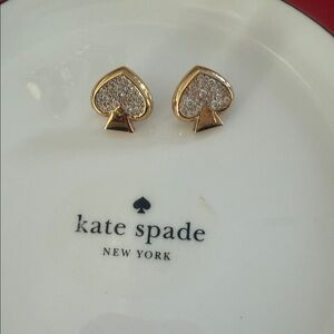 Kate Spade Gold and Silver Spade Earrings